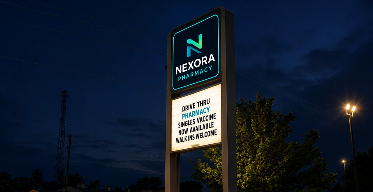 Channel Letters - night Service banner